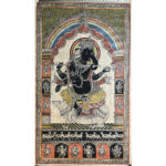 Ganesha Seated on Mooshika Pattachitra Painting