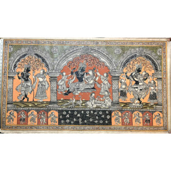 Radha Krishna Raas Leela Pattachitra Painting