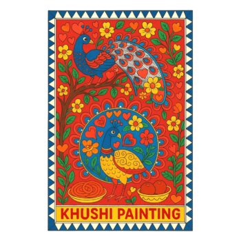 Odisha Khushi Painting Peacock Tapestry in Natural Garden